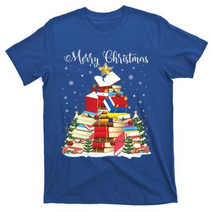 Books Christmas Tree Reading Gift Book Lover Pajama Funny Gift T-Shirt