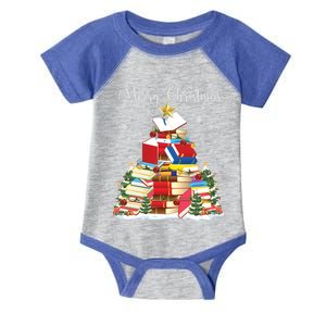 Books Christmas Tree Reading Gift Book Lover Pajama Funny Gift Infant Baby Jersey Bodysuit