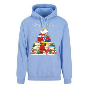 Books Christmas Tree Reading Gift Book Lover Pajama Funny Gift Unisex Surf Hoodie