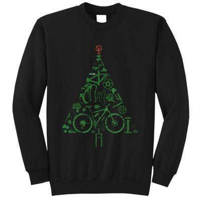 Bicycle Christmas Tree for Cyclists Road Bikes Triathlon Sweatshirt