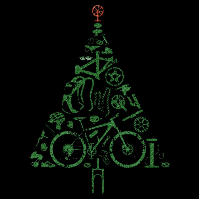Bicycle Christmas Tree for Cyclists Road Bikes Triathlon Kids T-Shirt