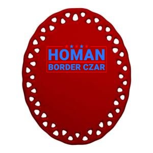 Border Czar Tom Homan Maga Support Ceramic Oval Ornament