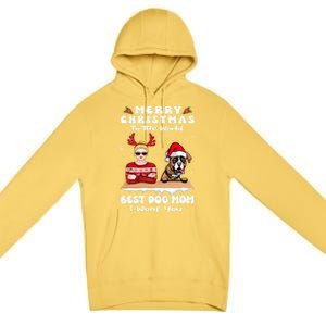 Boxer Christmas To The World Best Dog Mom Funny Xmas Funny Gift Premium Pullover Hoodie