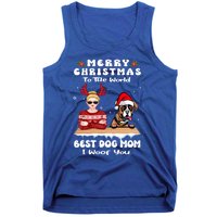 Boxer Christmas To The World Best Dog Mom Funny Xmas Funny Gift Tank Top