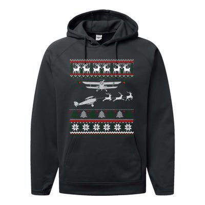 Best Christmas Thanksgiving Gift Pilots Aviation Ugly Performance Fleece Hoodie