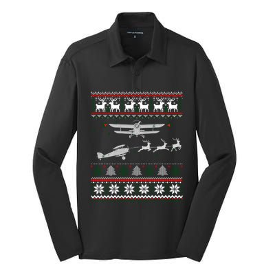 Best Christmas Thanksgiving Gift Pilots Aviation Ugly Silk Touch Performance Long Sleeve Polo