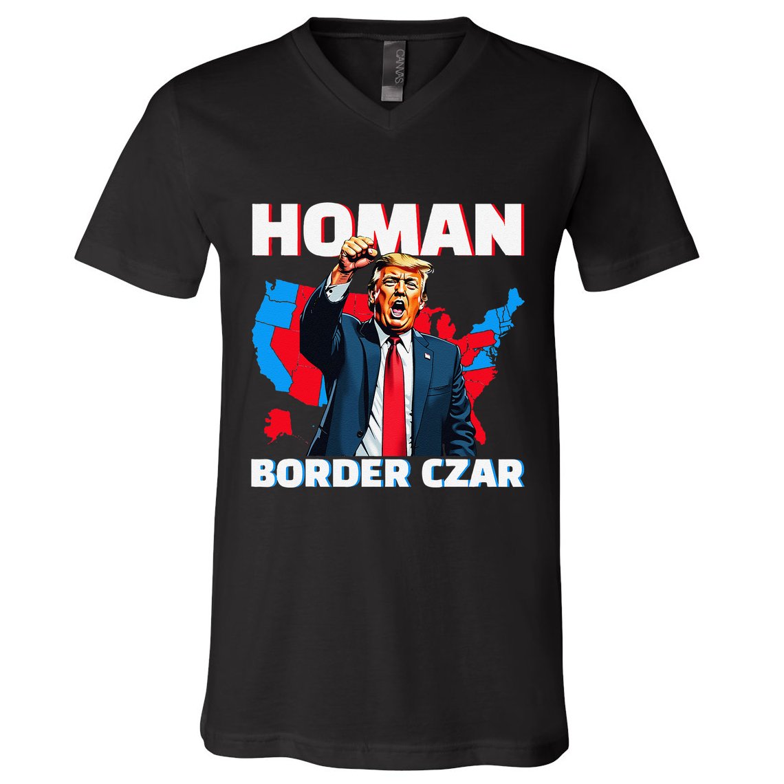 Border Czar Tom Homan Trump President Elect Maga Support V-Neck T-Shirt