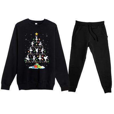 Ballet Christmas Tree Ballet Dancer Christmas Ballet Teacher Premium Crewneck Sweatsuit Set