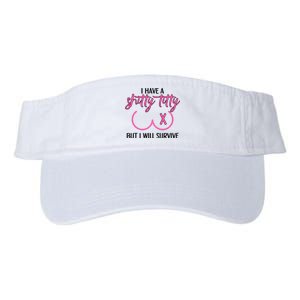 Breast Cancer Tees I Have A Shitty Titty But I Will Survive Valucap Bio-Washed Visor