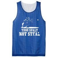 Baseball Catcher Thou Shalt Not Steal Religious Gift Mesh Reversible Basketball Jersey Tank