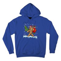 Bigfoot Christmas Tree Lights Xmas Sasquatch Lovers Hoodie