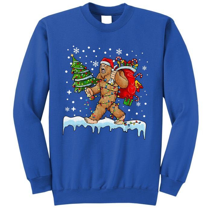 Bigfoot Christmas Tree Lights Xmas Sasquatch Lovers Sweatshirt