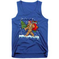 Bigfoot Christmas Tree Lights Xmas Sasquatch Lovers Tank Top