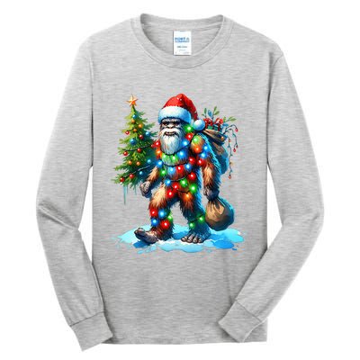 Bigfoot Christmas Tree Xmas Tall Long Sleeve T-Shirt