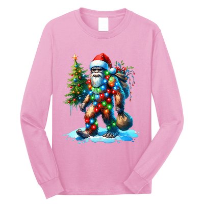 Bigfoot Christmas Tree Xmas Long Sleeve Shirt