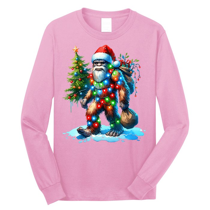 Bigfoot Christmas Tree Xmas Long Sleeve Shirt