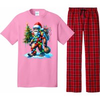 Bigfoot Christmas Tree Xmas Pajama Set