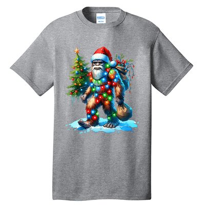 Bigfoot Christmas Tree Xmas Tall T-Shirt