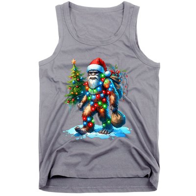 Bigfoot Christmas Tree Xmas Tank Top