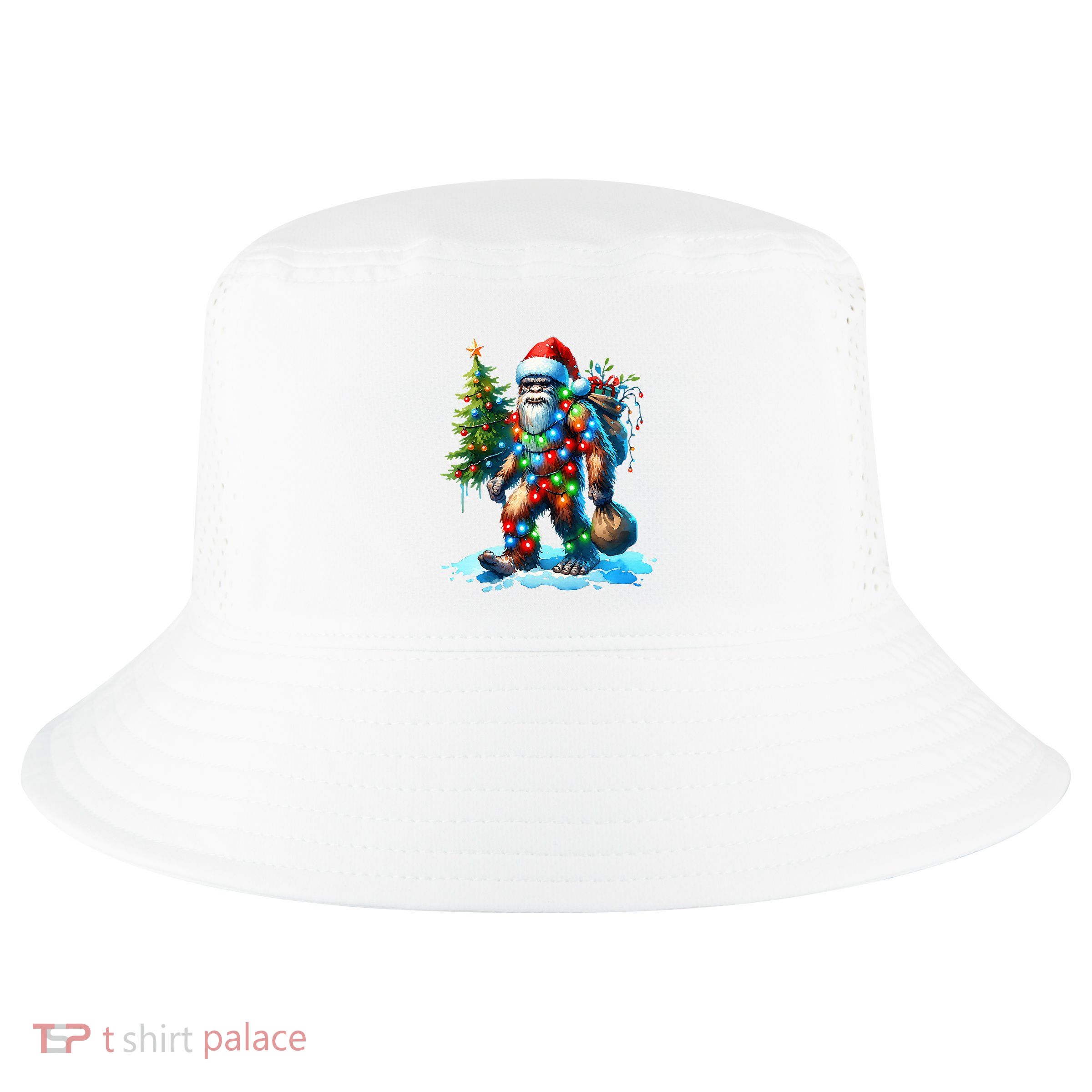 Bigfoot Christmas Tree Xmas Cool Comfort Performance Bucket Hat