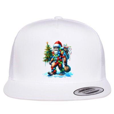 Bigfoot Christmas Tree Xmas Flatbill Hat