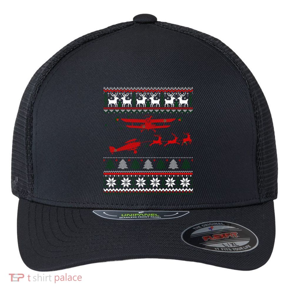Best Christmas Thanksgiving Gift Pilots Aviation Ugly Gift Flexfit Unipanel Trucker Cap