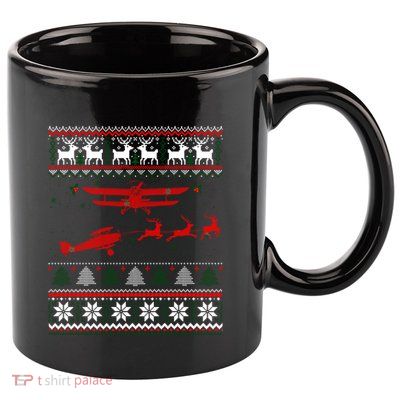 Best Christmas Thanksgiving Gift Pilots Aviation Ugly Gift 11oz C Handle Ceramic Mug