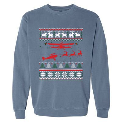 Best Christmas Thanksgiving Gift Pilots Aviation Ugly Gift Garment-Dyed Sweatshirt