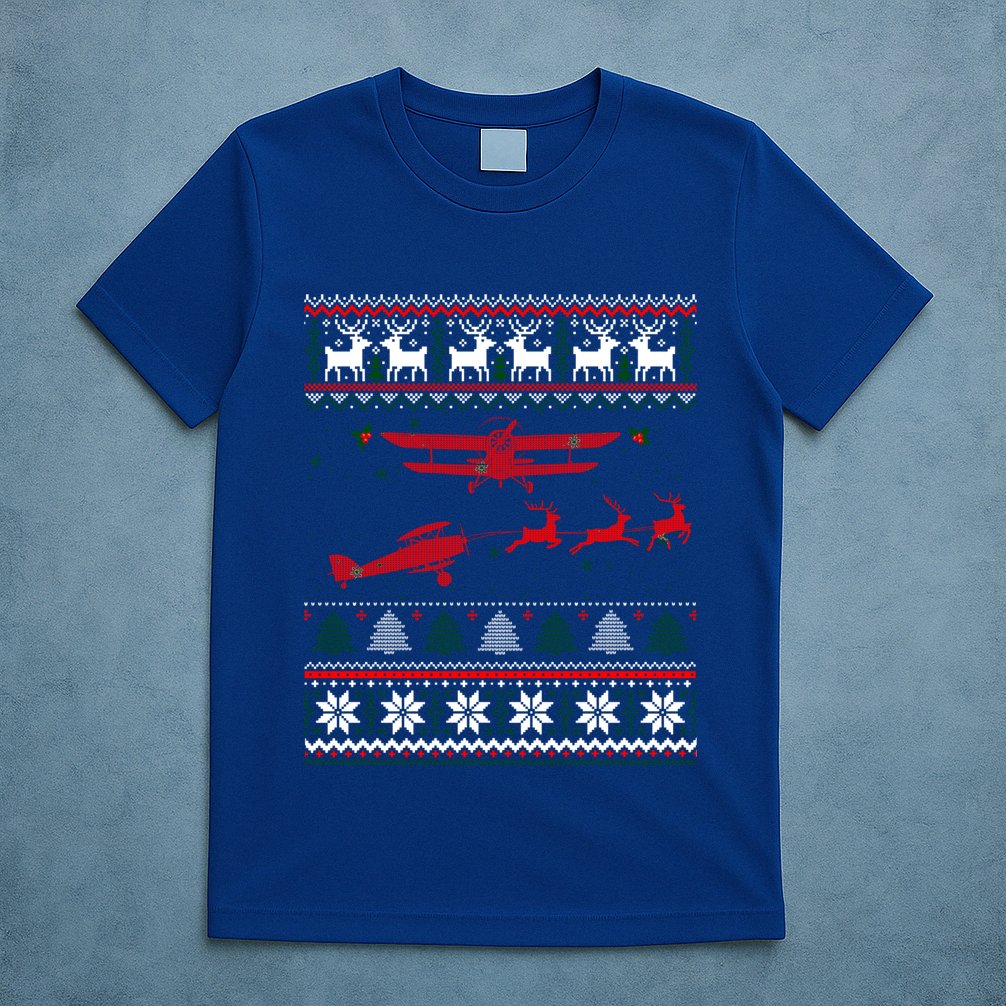 Best Christmas Thanksgiving Gift Pilots Aviation Ugly Gift T-Shirt