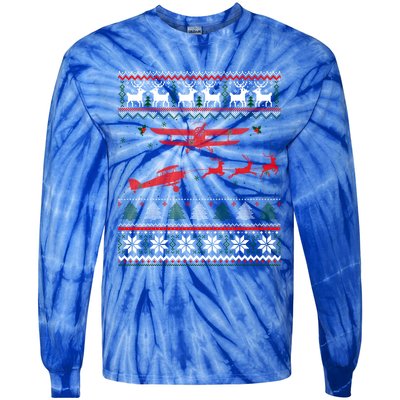 Best Christmas Thanksgiving Gift Pilots Aviation Ugly Gift Tie-Dye Long Sleeve Shirt