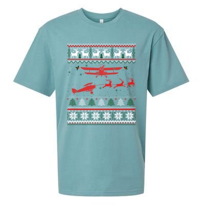 Best Christmas Thanksgiving Gift Pilots Aviation Ugly Gift Sueded Cloud Jersey T-Shirt