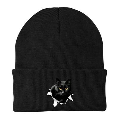 Black Cat Torn Cloth Gifts For Cat Lover Cat Dad Cat Mom Beanie