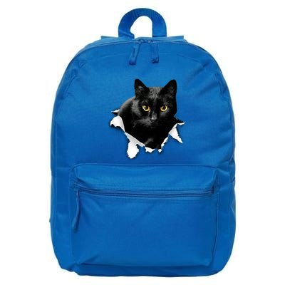 Black Cat Torn Cloth Gifts For Cat Lover Cat Dad Cat Mom 16 in Basic Backpack