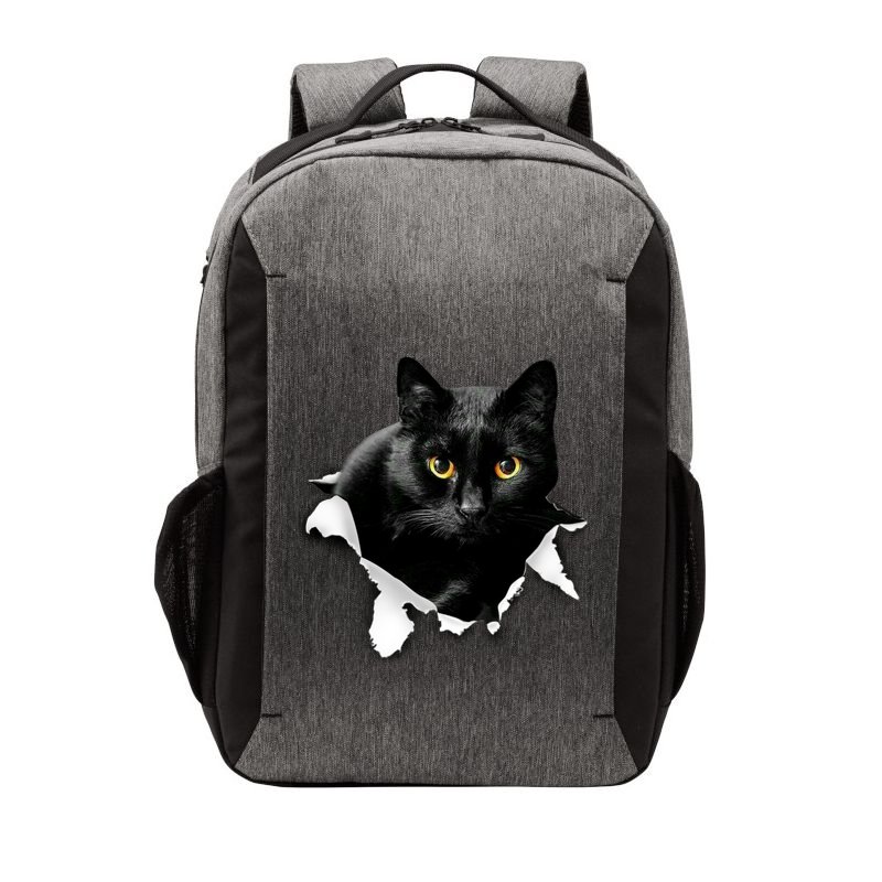 Black Cat Torn Cloth Gifts For Cat Lover Cat Dad Cat Mom Vector Backpack