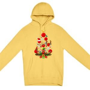 Bowling Christmas Tree Lights Funny Xmas Gifts For Funny Funny Premium Pullover Hoodie