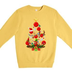 Bowling Christmas Tree Lights Funny Xmas Gifts For Funny Funny Premium Crewneck Sweatshirt