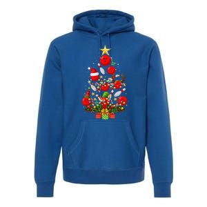 Bowling Christmas Tree Lights Funny Xmas Gifts For Funny Funny Premium Hoodie