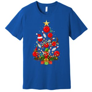 Bowling Christmas Tree Lights Funny Xmas Gifts For Funny Funny Premium T-Shirt