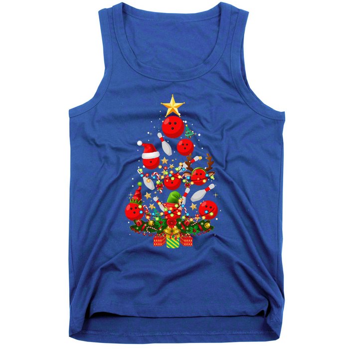 Bowling Christmas Tree Lights Funny Xmas Gifts For Funny Funny Tank Top