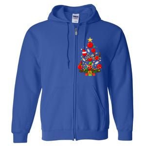 Bowling Christmas Tree Lights Funny Xmas Gifts For Funny Funny Full Zip Hoodie