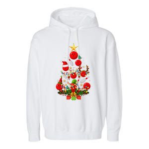 Bowling Christmas Tree Lights Funny Xmas Gifts For Funny Funny Garment-Dyed Fleece Hoodie