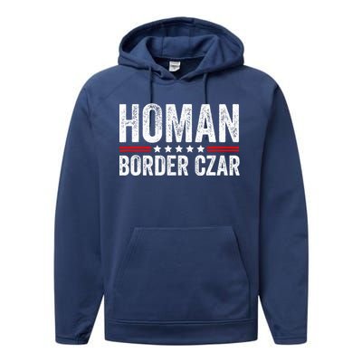 Border Czar Tom Homan Trump President Election Maga Performance Fleece Hoodie