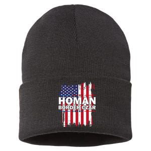 Border Czar Tom Homan Trump President Elect Maga Support Sustainable Knit Beanie