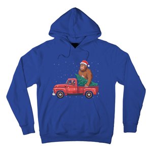 Bigfoot Christmas Tree Truck Festive Graphic Great Gift Hoodie