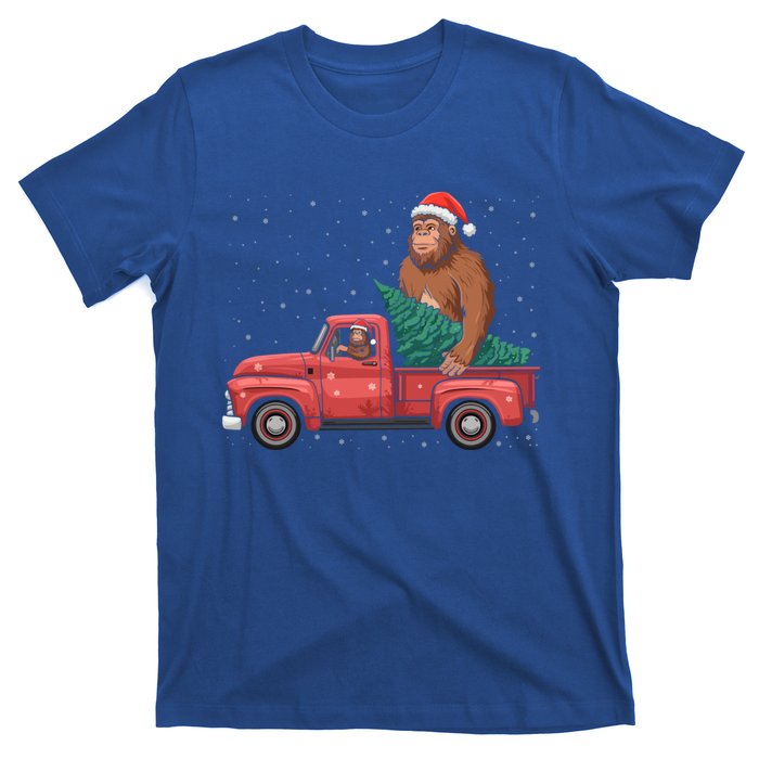 Bigfoot Christmas Tree Truck Festive Graphic Great Gift T-Shirt