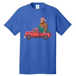 Bigfoot Christmas Tree Truck Festive Graphic Great Gift Tall T-Shirt