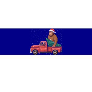 Bigfoot Christmas Tree Truck Festive Graphic Great Gift Bumper Sticker