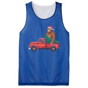 Bigfoot Christmas Tree Truck Festive Graphic Great Gift Mesh Reversible Basketball Jersey Tank