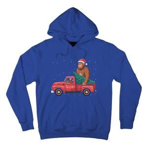 Bigfoot Christmas Tree Truck Festive Graphic Great Gift Tall Hoodie