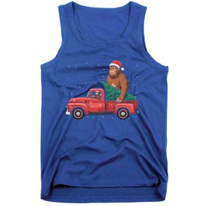 Bigfoot Christmas Tree Truck Festive Graphic Great Gift Tank Top